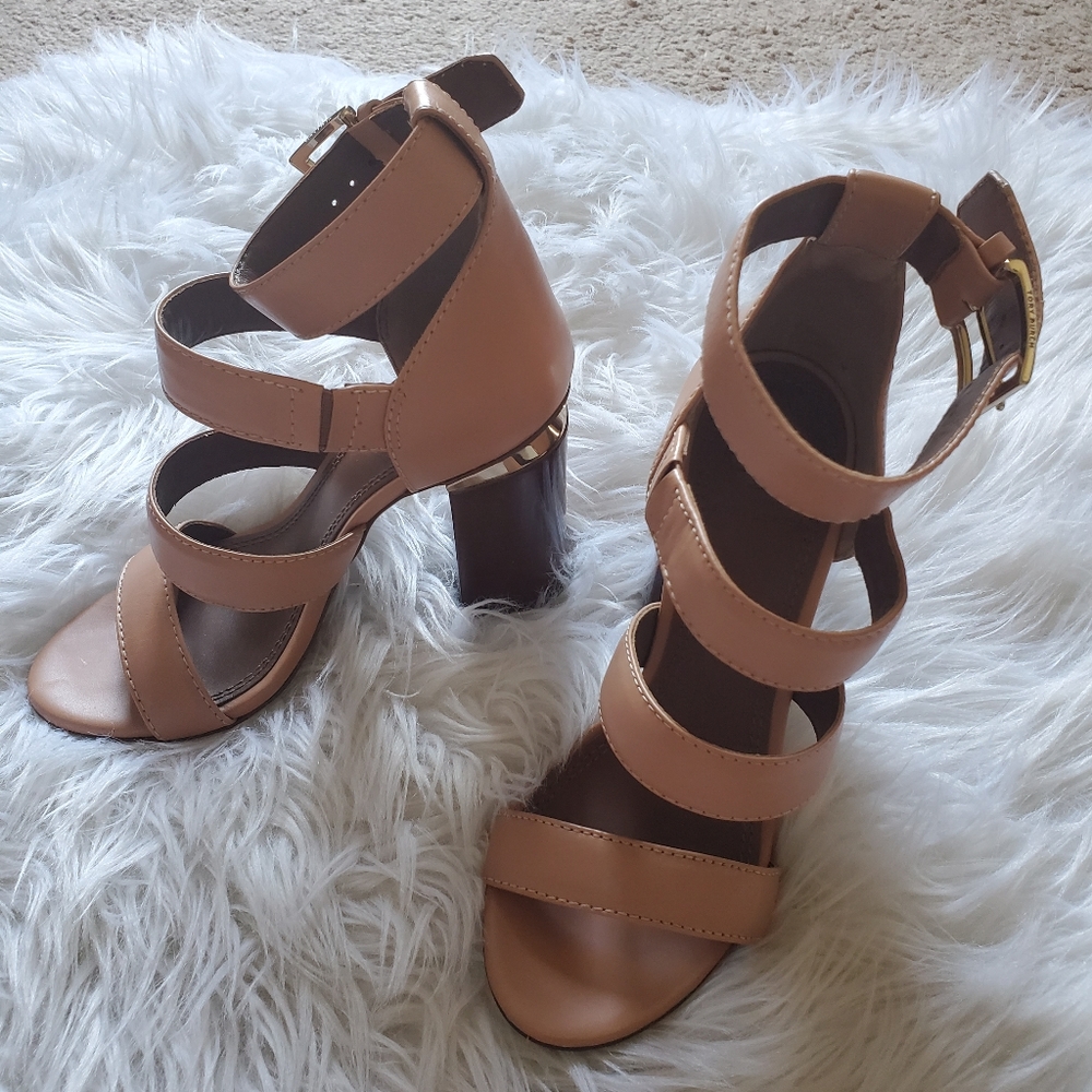 Tory Burch Tan Strappy Heels